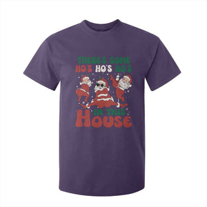 Christmas Santa T Shirt For Kid Theres Some Hos In This House Funny Xmas TS02 Purple Print Your Wear