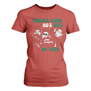 Christmas Santa T Shirt For Women Theres Some Hos In This House Funny Xmas TS02 Red Print Your Wear