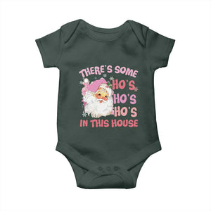 Christmas Pink Santa Baby Onesie Theres Some Hos In This House Retro Xmas Vibe TS02 Print Your Wear