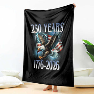 250 Years of American Freedom Throw Blanket Bald Eagle USA Flag 1776 to 2026 Patriotic TS02 Print Your Wear
