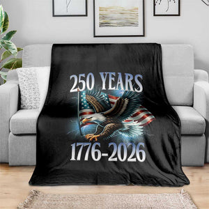 250 Years of American Freedom Throw Blanket Bald Eagle USA Flag 1776 to 2026 Patriotic TS02 Print Your Wear