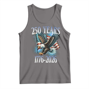 250 Years of American Freedom Tank Top Bald Eagle USA Flag 1776 to 2026 Patriotic TS02 Deep Heather Print Your Wear