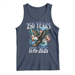 250 Years of American Freedom Tank Top Bald Eagle USA Flag 1776 to 2026 Patriotic TS02 Navy Print Your Wear