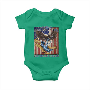 Military Navy 250th Anniversary Baby Onesie Forged of Salt and Steel Patriotic Eagle Anchor American Flag TS02 Irish Green Print Your Wear