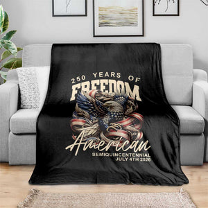 250 Years of Freedom Eagle Throw Blanket US 250th Anniversary American Semiquincentennial 2026 Patriotic TS02 Print Your Wear