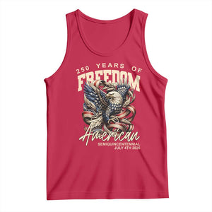 250 Years of Freedom Eagle Tank Top US 250th Anniversary American Semiquincentennial 2026 Patriotic TS02 Red Print Your Wear