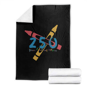 250 Years of Eating Crayons Throw Blanket Funny Military Crayon Joke Veterans Marines TS02 Black Print Your Wear