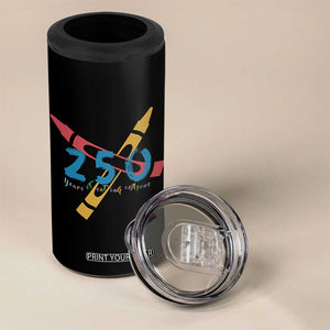 250 Years of Eating Crayons 4 in 1 Can Cooler Tumbler Funny Military Crayon Joke Veterans Marines TS02 Print Your Wear