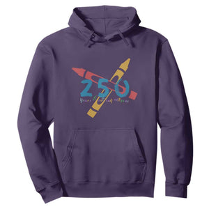 250 Years of Eating Crayons Hoodie Funny Military Crayon Joke Veterans Marines TS02 Purple Print Your Wear