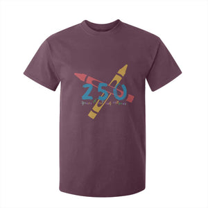250 Years of Eating Crayons T Shirt For Kid Funny Military Crayon Joke Veterans Marines TS02 Maroon Print Your Wear