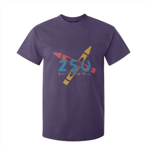 250 Years of Eating Crayons T Shirt For Kid Funny Military Crayon Joke Veterans Marines TS02 Purple Print Your Wear