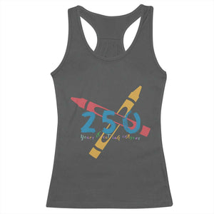 250 Years of Eating Crayons Racerback Tank Top Funny Military Crayon Joke Veterans Marines TS02 Dark Heather Print Your Wear