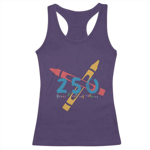 250 Years of Eating Crayons Racerback Tank Top Funny Military Crayon Joke Veterans Marines TS02 Purple Print Your Wear