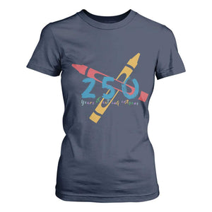 250 Years of Eating Crayons T Shirt For Women Funny Military Crayon Joke Veterans Marines TS02 Navy Print Your Wear