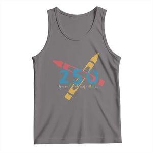 250 Years of Eating Crayons Tank Top Funny Military Crayon Joke Veterans Marines TS02 Deep Heather Print Your Wear
