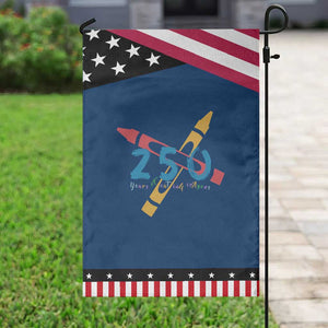 250 Years of Eating Crayons Garden Flag Funny Military Crayon Joke Veterans Marines TS02 Classic Blue Black Print Your Wear