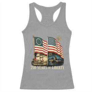 250 Years of Liberty Racerback Tank Top US 250th Anniversary Semiquincentennial 2026 Patriotic TS02 Sport Gray Print Your Wear