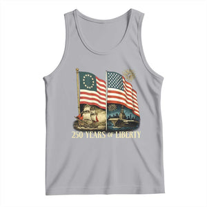 250 Years of Liberty Tank Top US 250th Anniversary Semiquincentennial 2026 Patriotic TS02 Athletic Heather Print Your Wear