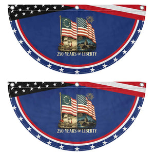 250 Years of Liberty Patriotic Fan Flag US 250th Anniversary Semiquincentennial 2026