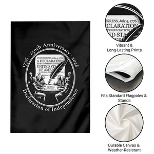 250 Years Declaration of Independence Garden Flag US 250th Anniversary Semiquincentennial 2026 Patriotic TS02 Print Your Wear
