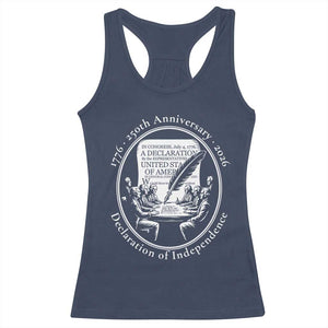 250 Years Declaration of Independence Racerback Tank Top US 250th Anniversary Semiquincentennial 2026 Patriotic TS02 Navy Print Your Wear