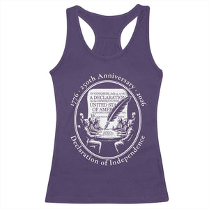 250 Years Declaration of Independence Racerback Tank Top US 250th Anniversary Semiquincentennial 2026 Patriotic TS02 Purple Print Your Wear