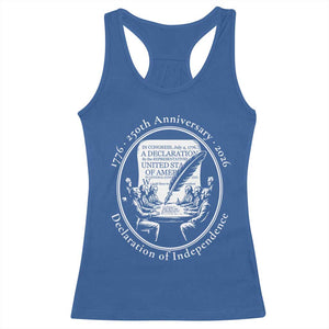 250 Years Declaration of Independence Racerback Tank Top US 250th Anniversary Semiquincentennial 2026 Patriotic TS02 Royal Blue Print Your Wear