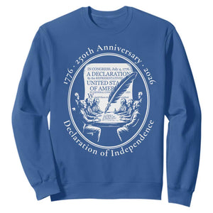 250 Years Declaration of Independence Sweatshirt US 250th Anniversary Semiquincentennial 2026 Patriotic TS02 Royal Blue Print Your Wear