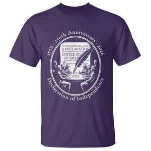 250 Years Declaration of Independence T Shirt US 250th Anniversary Semiquincentennial 2026 Patriotic TS02 Purple Print Your Wear