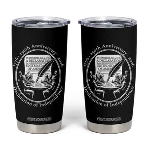 250 Years Declaration of Independence Tumbler Cup US 250th Anniversary Semiquincentennial 2026 Patriotic TS02 Black Print Your Wear
