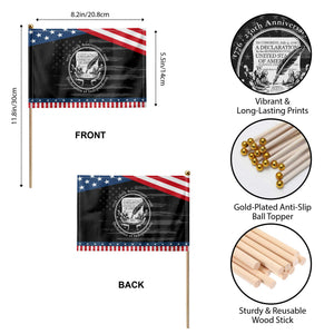 250 Years Declaration of Independence Patriotic Handheld Flag US 250th Anniversary Semiquincentennial 2026 Patriotic TS02 Print Your Wear