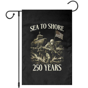Military Navy 250th Anniversary Garden Flag Sea To Shore 250 Years TS02 Black Print Your Wear