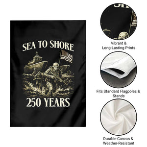 Military Navy 250th Anniversary Garden Flag Sea To Shore 250 Years TS02 Print Your Wear