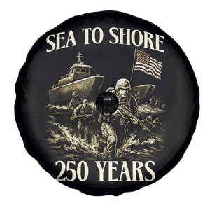 Military Navy 250th Anniversary Spare Tire Cover Sea To Shore 250 Years TS02 Print Your Wear