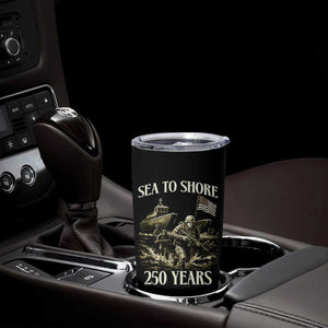 Military Navy 250th Anniversary Tumbler Cup Sea To Shore 250 Years TS02 Print Your Wear