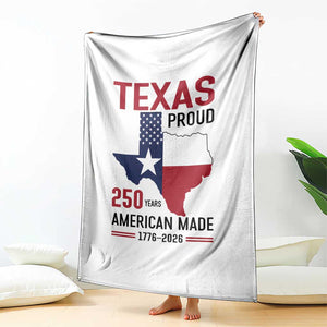 Texas Proud 250 Years Throw Blanket American Made 1776 to 2026 Semiquincentennial TS02 Print Your Wear