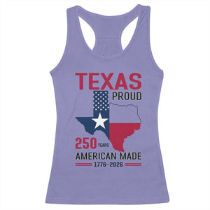 Texas Proud 250 Years Racerback Tank Top American Made 1776 to 2026 Semiquincentennial TS02 Violet Print Your Wear