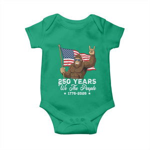 250 Years We The People Bigfoot Baby Onesie Funny Patriotic 1776 to 2026 US Semiquincentennial TS02 Irish Green Print Your Wear