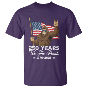 250 Years We The People Bigfoot T Shirt Funny Patriotic 1776 to 2026 US Semiquincentennial TS02 Purple Print Your Wear