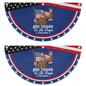 250 Years We The People Bigfoot Patriotic Fan Flag Funny 1776 to 2026 US Semiquincentennial