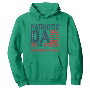 Patriotic Dad 250 Years Hoodie Est. 1776 Funny USA Semiquincentennial TS02 Irish Green Print Your Wear