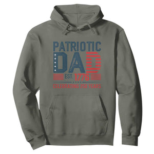 Patriotic Dad 250 Years Hoodie Est. 1776 Funny USA Semiquincentennial TS02 Military Green Print Your Wear