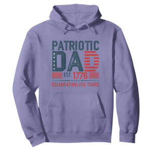 Patriotic Dad 250 Years Hoodie Est. 1776 Funny USA Semiquincentennial TS02 Violet Print Your Wear
