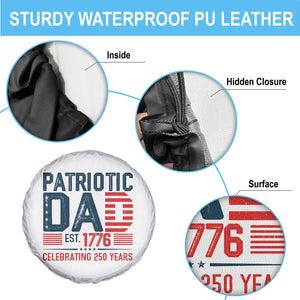 Patriotic Dad 250 Years Spare Tire Cover Est. 1776 Funny USA Semiquincentennial TS02 Print Your Wear