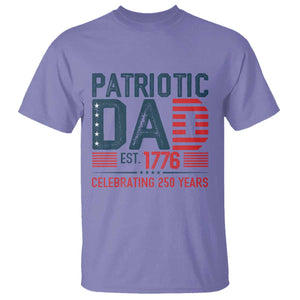 Patriotic Dad 250 Years T Shirt Est. 1776 Funny USA Semiquincentennial TS02 Violet Print Your Wear