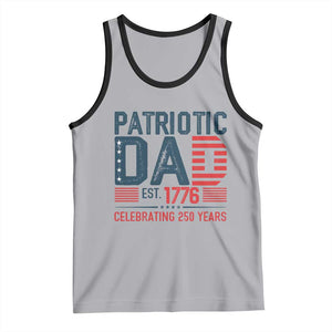 Patriotic Dad 250 Years Tank Top Est. 1776 Funny USA Semiquincentennial TS02 Athletic Heather Black Print Your Wear