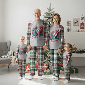 California USA 250th Anniversary Plaid Pajama Set US Semiquincentennial Patriotic Surfboard Graphic TS02 Christmas Plaid Print Your Wear