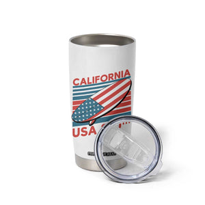 California USA 250th Anniversary Tumbler Cup US Semiquincentennial Patriotic Surfboard Graphic TS02 Print Your Wear