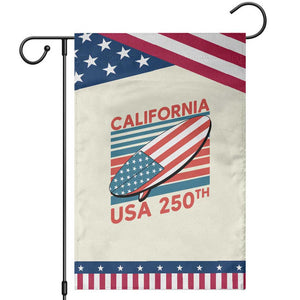 California USA 250th Anniversary Garden Flag US Semiquincentennial Patriotic Surfboard Graphic TS02 Modern Beige Blue Print Your Wear