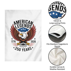 American Legends Eagle Garden Flag 250 Years Patriotic Heritage 1776 to 2026 Semiquincentennial TS02 Print Your Wear